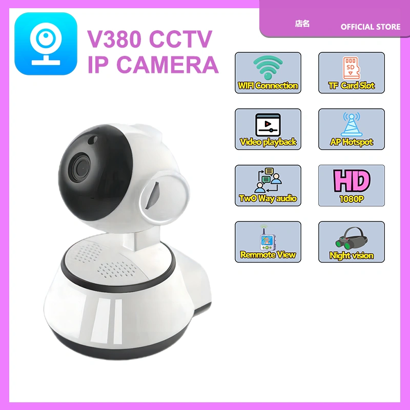 CCTV V380 PRO IP CAMERA talky jarak jauh lewat HP 1080P HD ip kamera