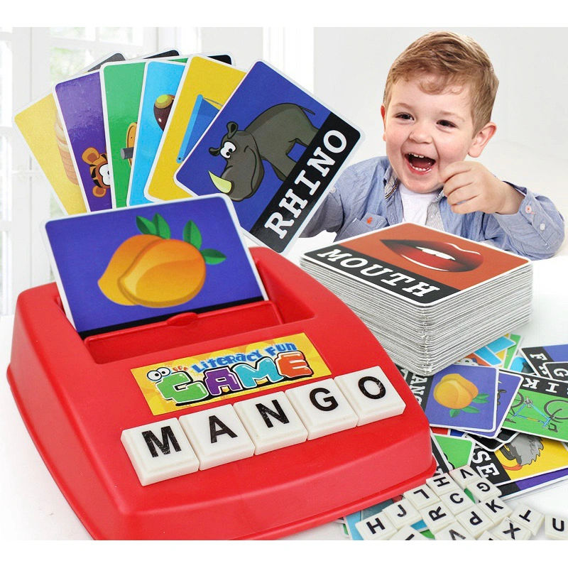 Literacy Fun Game English Mandarin Pinyin/Vocabulary Fun/Cognitive Card/Mainan Membentuk Huruf Pinyin/Mainan Edukasi Anak/Education Toys/Family Game
