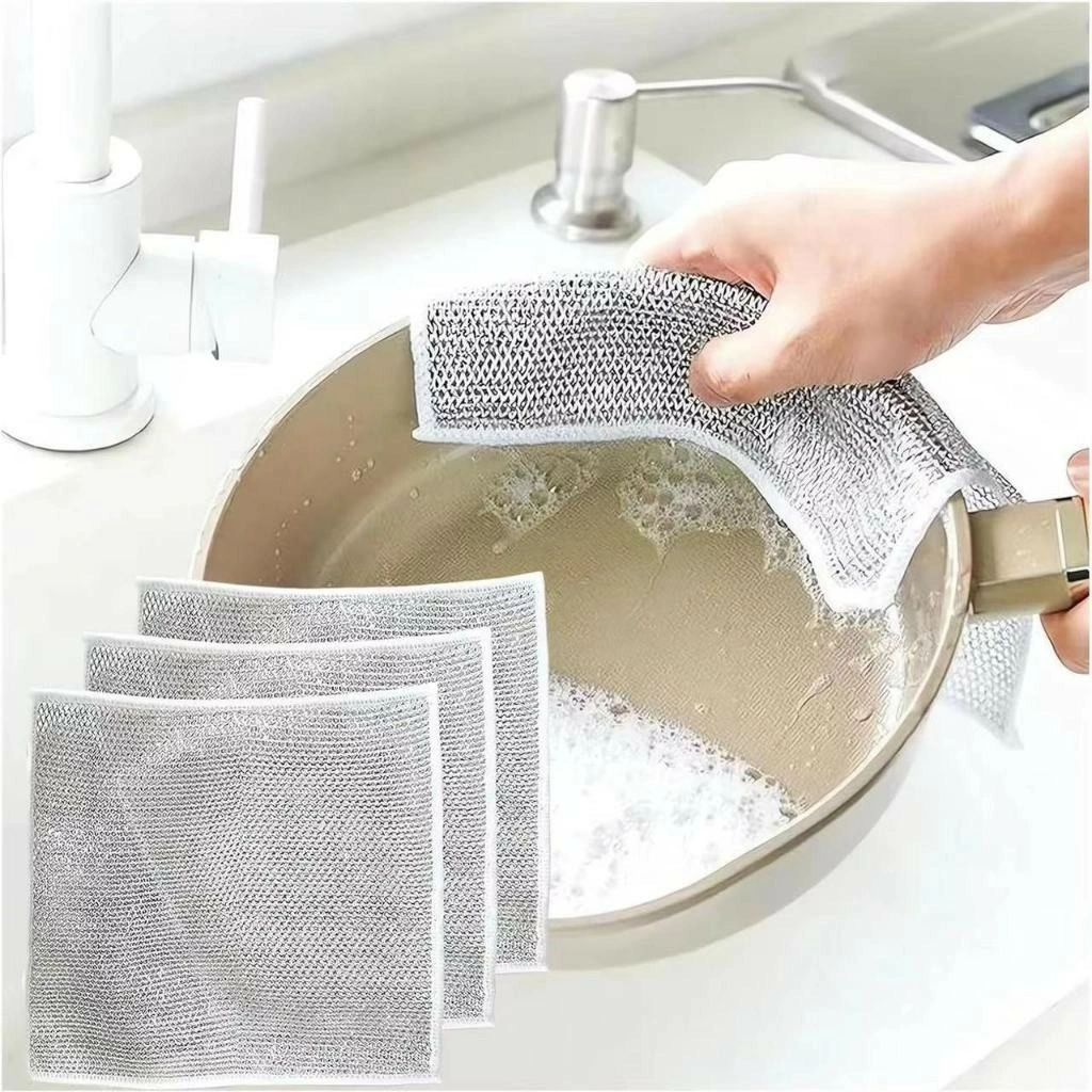 APEN Kain Lap Cuci Piring Bahan Kawat Minyak Kotoran Dapur Serbaguna Untuk Membersih Panci Piring