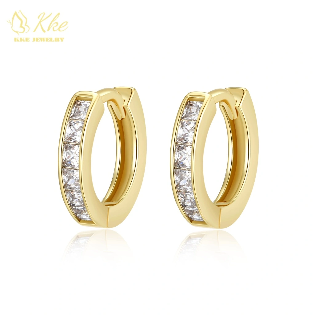 Kke Jewelry Anting Titanium Anti Karat Anting Hoop Anting Kristal Anting Tusuk Wanita GD008