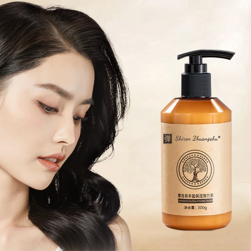 Moroccan Curl Cream 300g Pelembab dan Styling dengan Protein Elastis untuk Perawatan Rambut Keriting