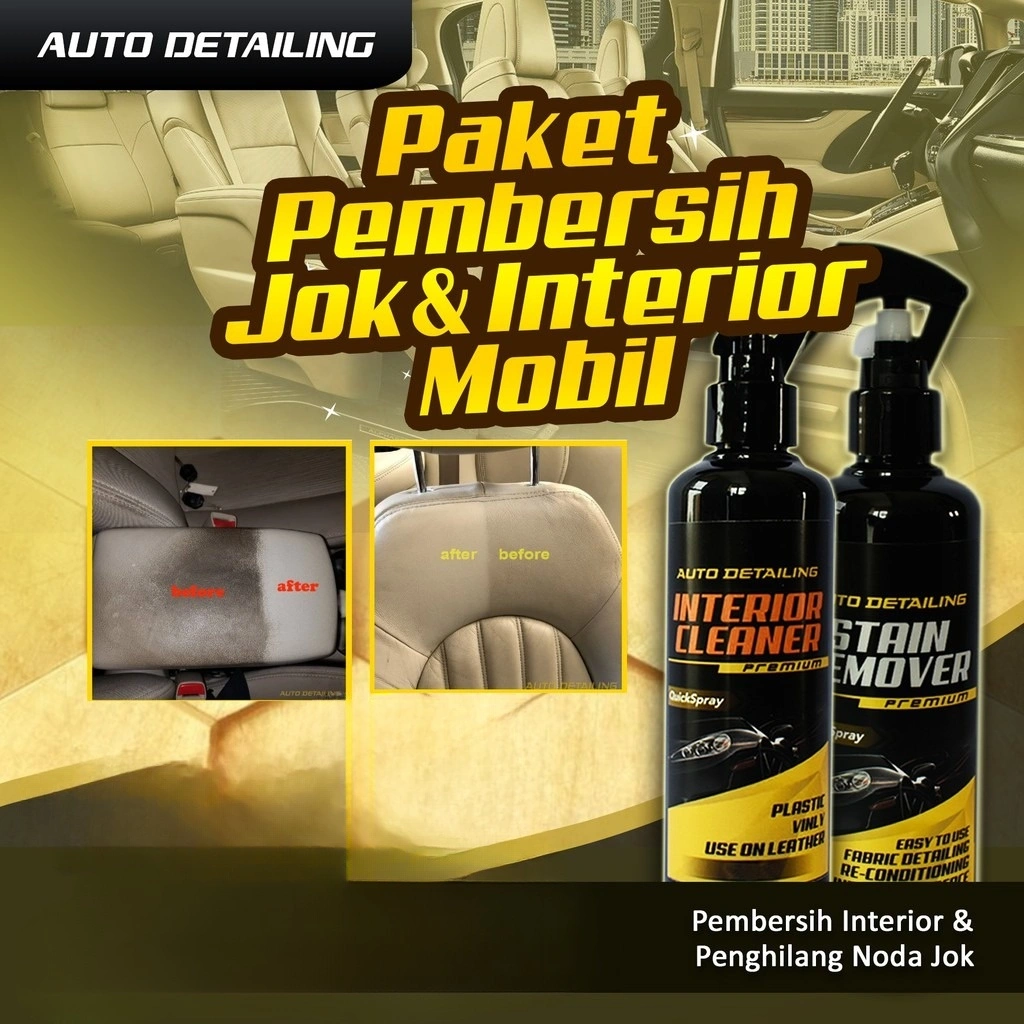 Auto Detailing Paket Pembersih Interior Cleaner Pembersih Jok Mobil Penghilang Noda