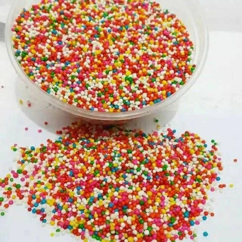 Toping Springkel Trimit Butiran Kecil Kecil Gula Warna Warni