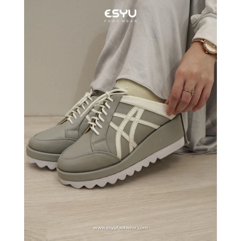 ESYUFOOTWEAR - LINE GREY - Sepatu wedges