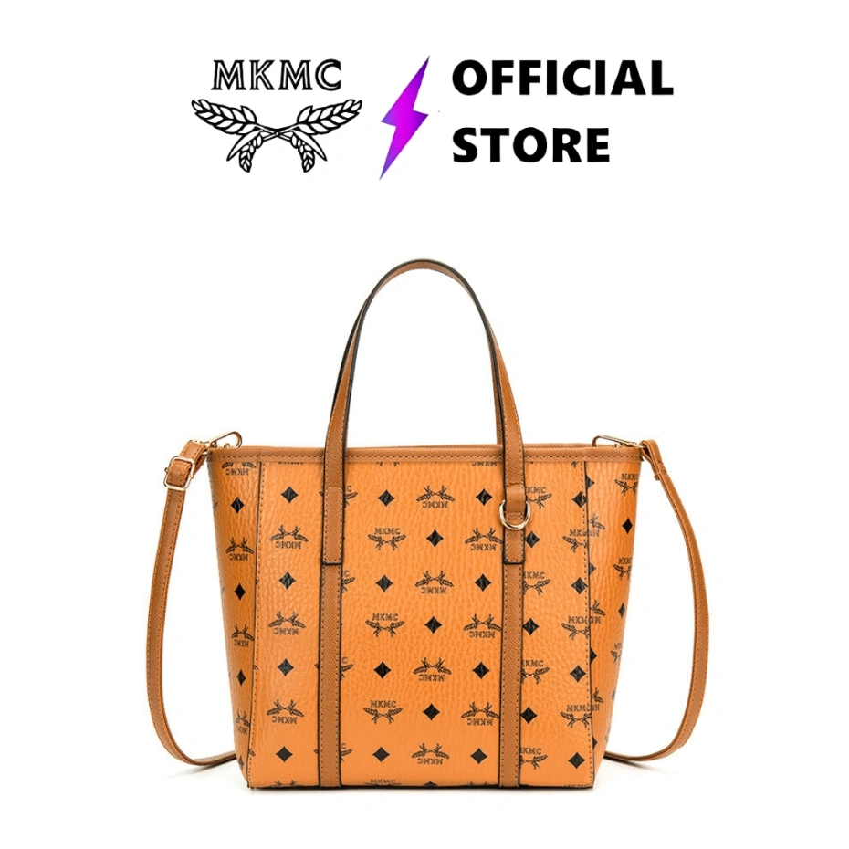 MKMC Top Handle Bag Wanita Import Tas Selempang Medium Kulit Monogram Sling Bag Bahu Resleting Handbag Jinjing Terbaru Crossbody Bag Aesthetic Crossbodybag Fashion Korean Style Kondangan Wanita Kekinian COD