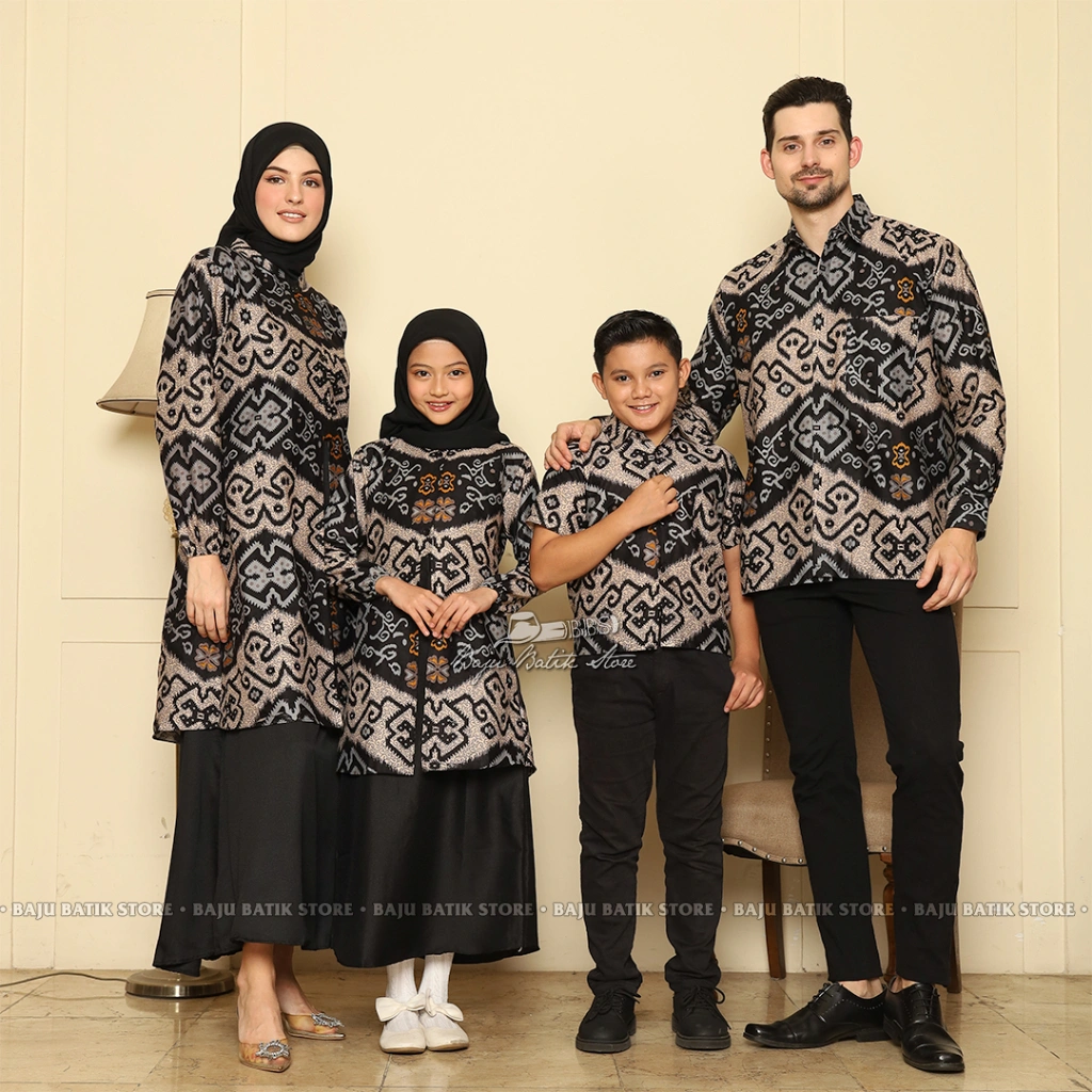 Baju Gamis Batik Couple Kondangan Sarimbit Pasangan Keluarga Ibu Ayah Dan Anak Perempuan Laki Laki Modern Kekinian Mewah Premium Terbaru Lebaran 2024