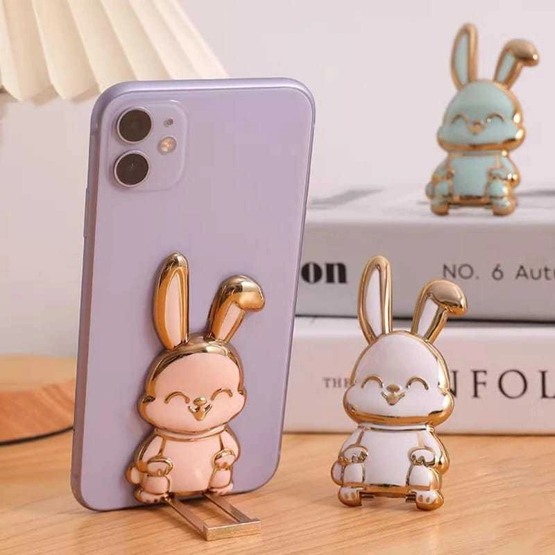 Stand Holder HP Karakter Kelinci - Penyangga HP - Aksesoris Ponsel - Boneka Timbul Lucu - Pop Socket