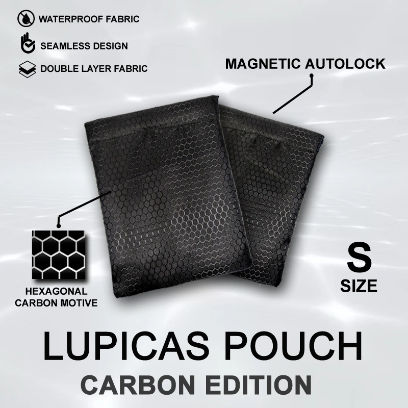 LUPICAS UNIVERSAL POUCH TWS/EARPHONE WATERPROOF MAGNETIC AUTOLOCK CARBON EDITION