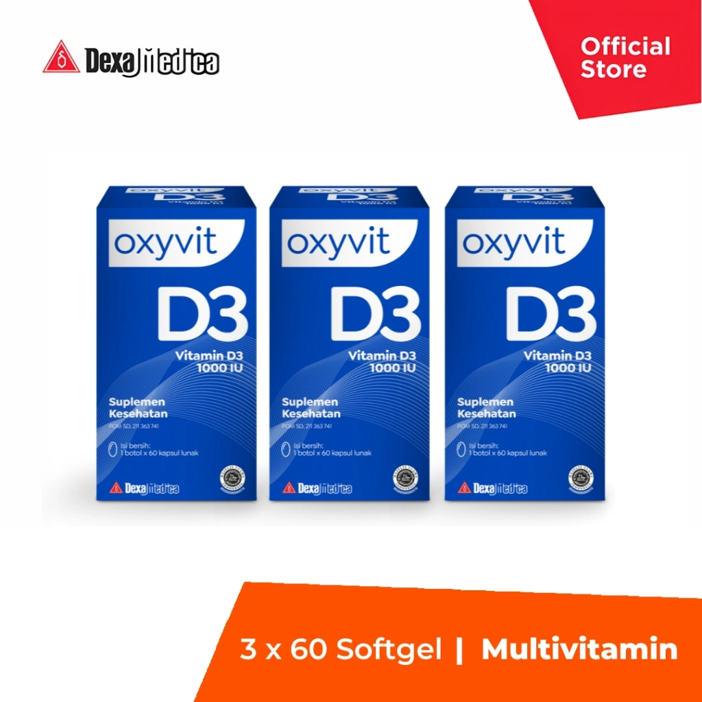 Oxyvit Multivitamin D3 1000 IU 60 Softgel - Triple Pack