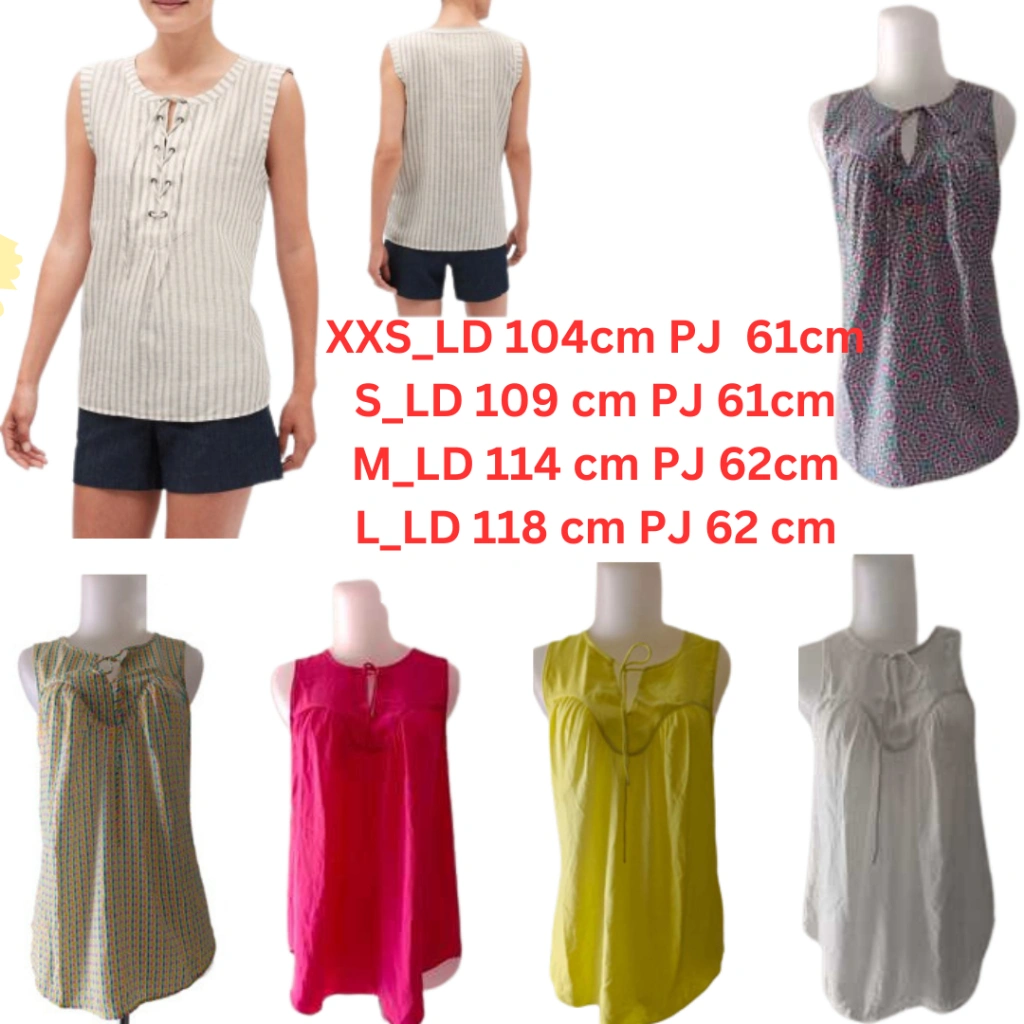 Blouse Atasan Wanita Kerah O Neck Tali Depan