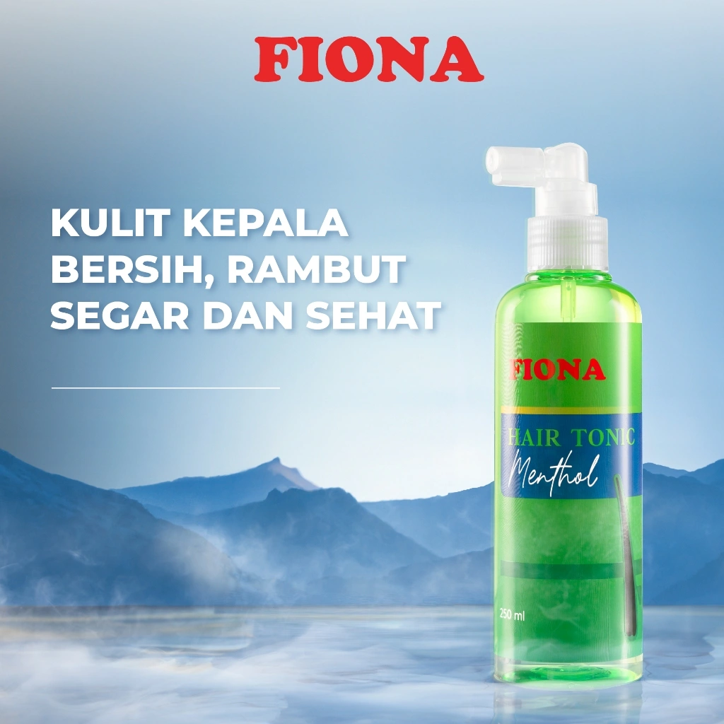 Fiona Hair Tonic Menthol 250ml - Tonik Rambut Untuk Rambut Rontok & Ketombe