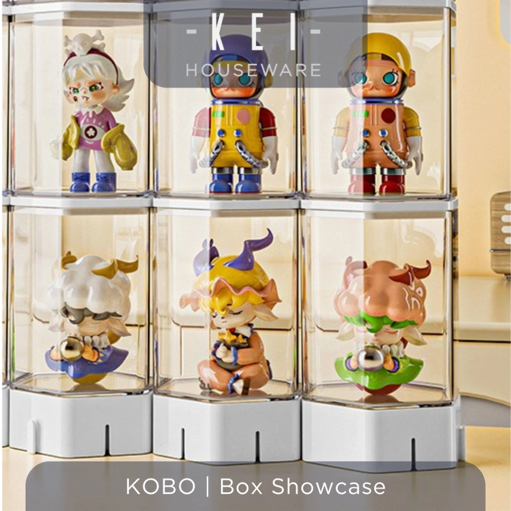 【KEI】KOBO Pajangan Popmart Aesthetic Display Action Figure Transparan Display Mainan Stackable Organizer Popmart Tumpuk Box Mainan Estetik