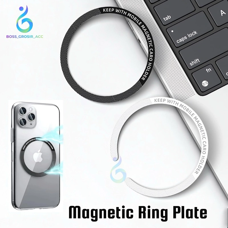 Magnetic Ring Plate Universal Stiker untuk Popsocket Magnetic Magsafe Wireless Charging Ring All Phone