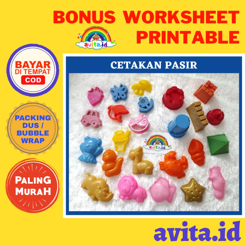 avita.id Cetakan Pasir Ajaib / Mainan Anak Cetakan Pasir Edukasi Binatang Kastil Kreatif Motorik