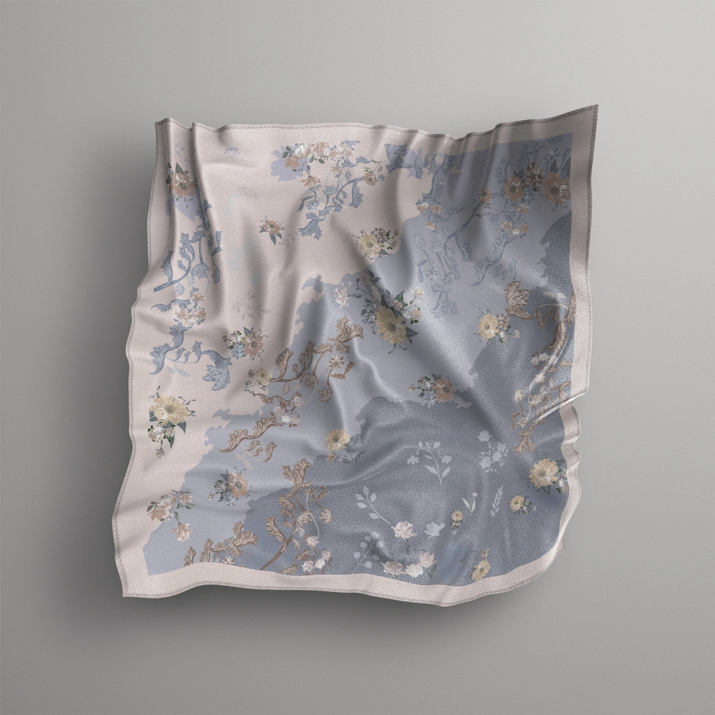 Hijab Segi Empat Motif Syar'i 130x130 Voal Sublime Premium