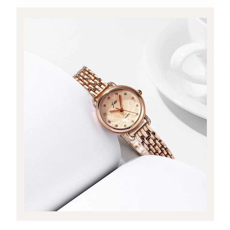 Barbee Jam Tangan Wanita Analog JW Bulat Water Resistant Fashion Korea