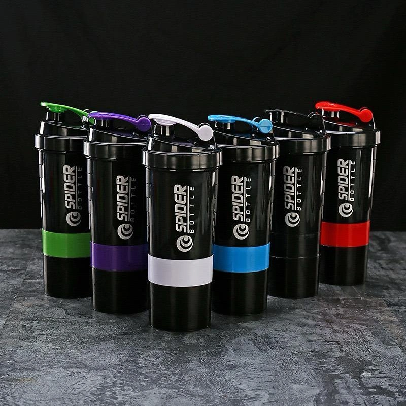 STV Botol Minum Shaker botol minum shake Smart Spider 3in1 Botol Gym 500ML