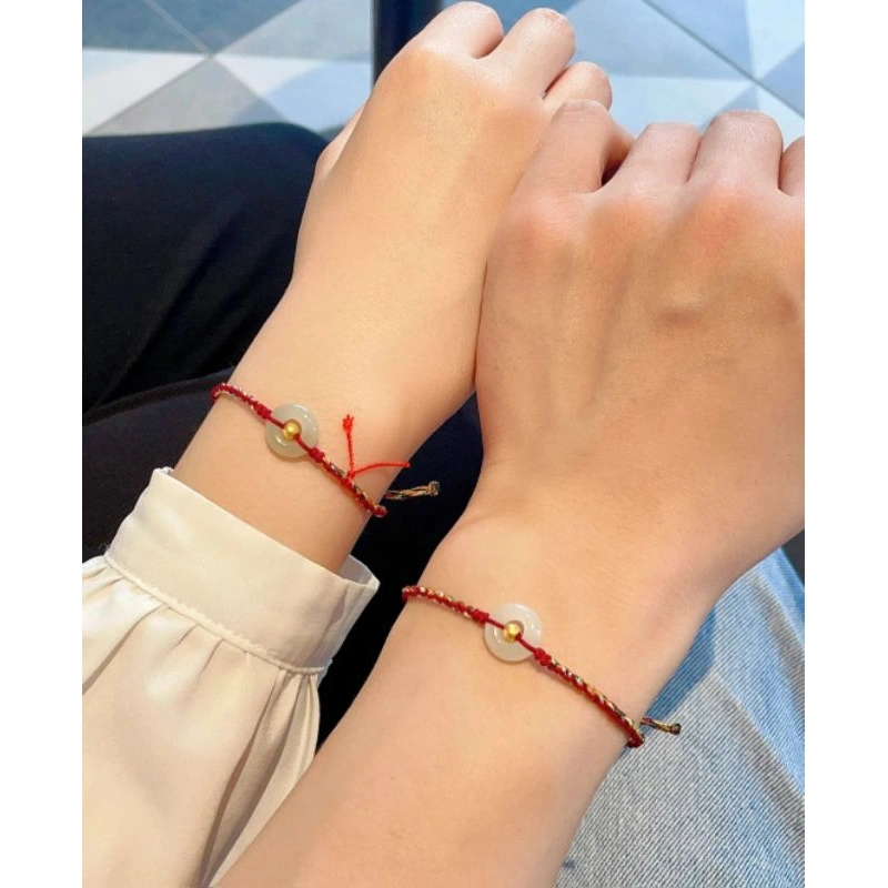 Gelang Tangan Jodoh Gelang Romantis Tali Simpul Charmes Manik Anti Karat Ns06 harga tercantum untuk 1pcs gelang ya