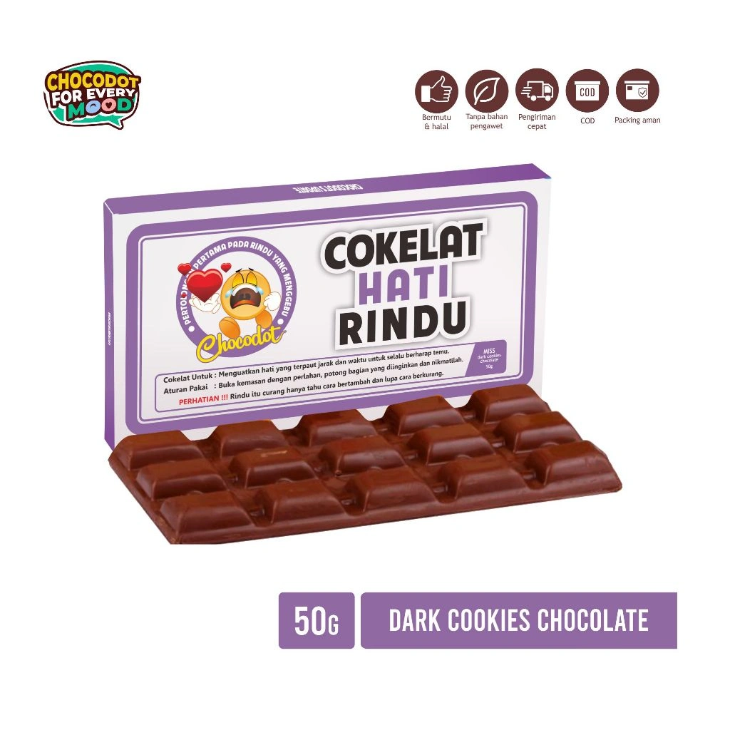 Coklat Chocodot Mood Series Hati Rindu 50gr