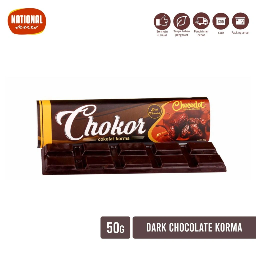 Coklat Chocodot Chokor Series Dark 40g