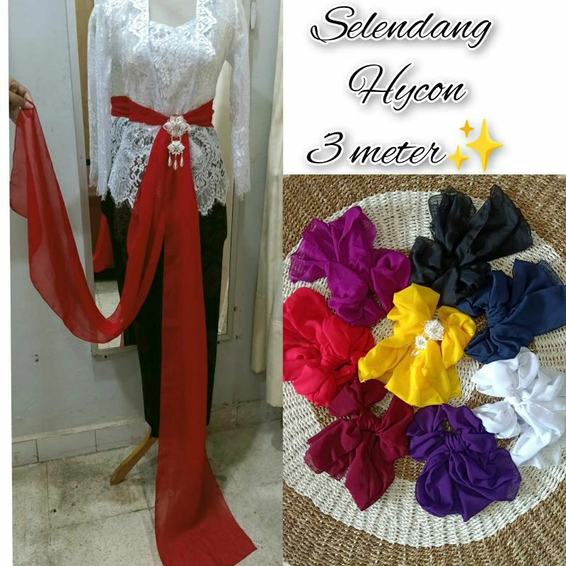 Selendang Sifon Hycon 3meter/Selendang Tari Rejang
