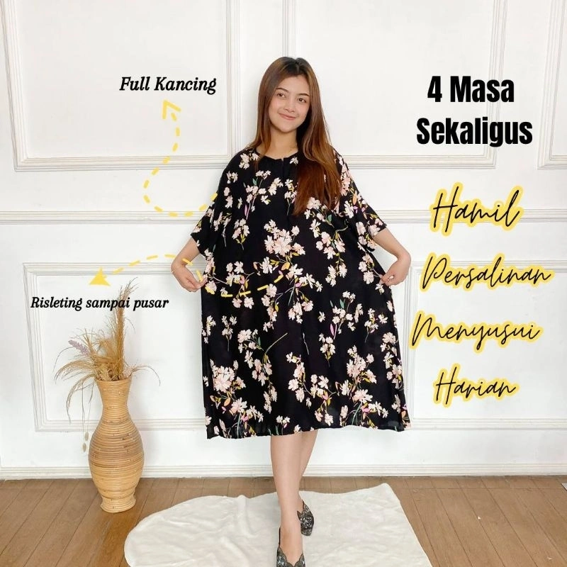 Rembuna.id // DASTER UNTUK MELAHIRKAN // daster infus // daster jumbo // daster menyusui