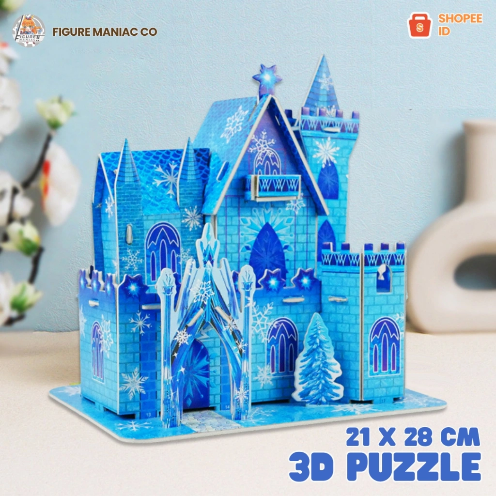 FM - Mainan Anak Cardboard Puzzle 3D Castle