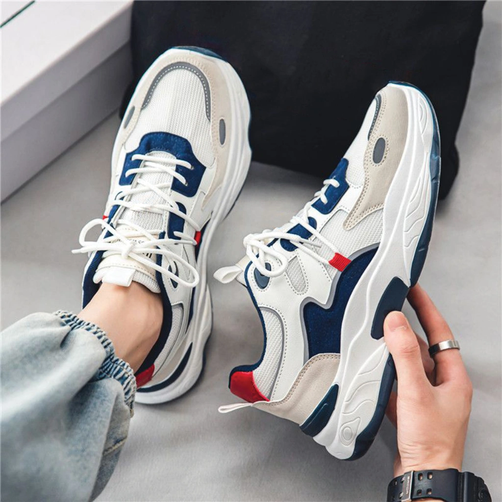 Luckyfanstore Sepatu Sneakers Reflect Hitam Putih Casual Sports - E13