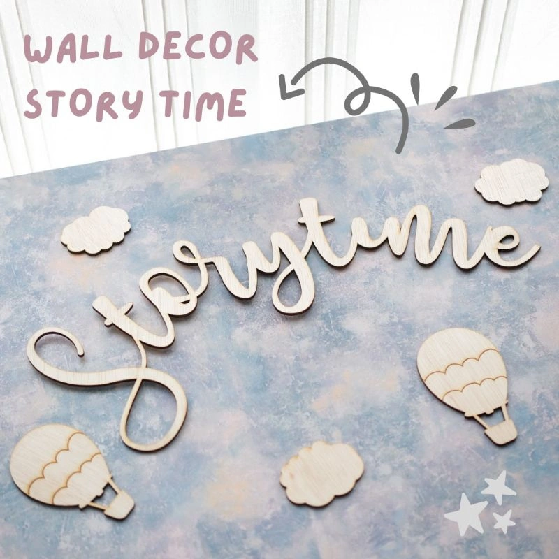 Walldecor Kamar Estetik |Dekorasi Kamar Anak Storytime Tema Balon Udara