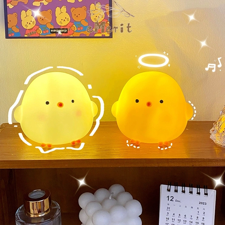 Bebek lucu lampu malam ins angin kamar tidur anak-anak pelindung mata cahaya kartun dekorasi lampu malam hadiah mahasiswa Cute duck night light