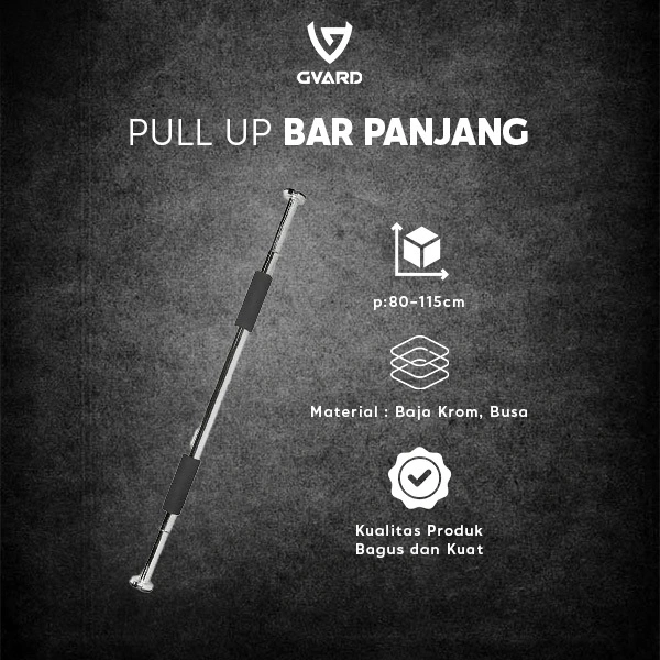 GVARD Pull Up Bar Door Chinning Bar Panjang 80-115cm