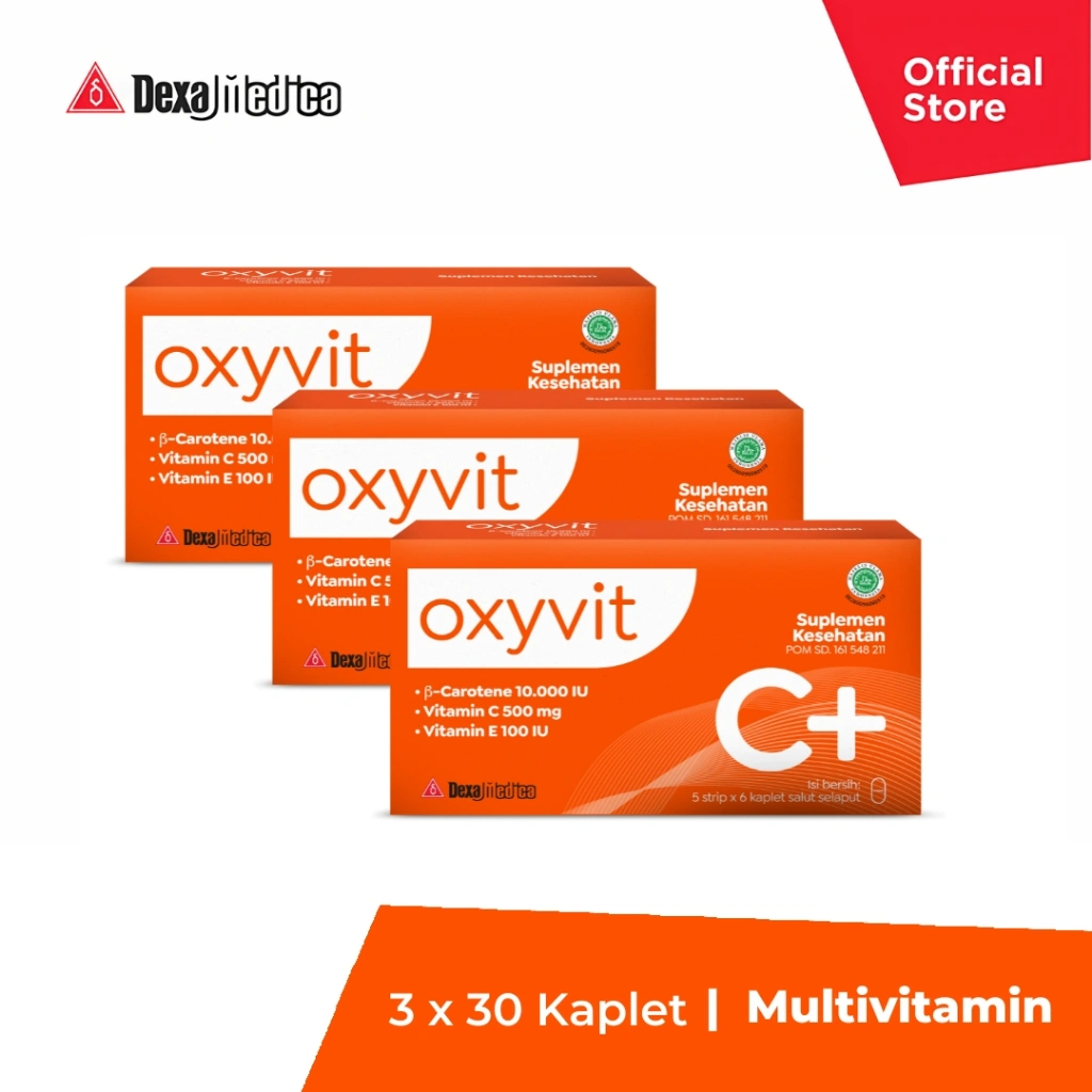 Oxyvit Multivitamin C++ 500 mg 30 Kaplet - Triple Pack