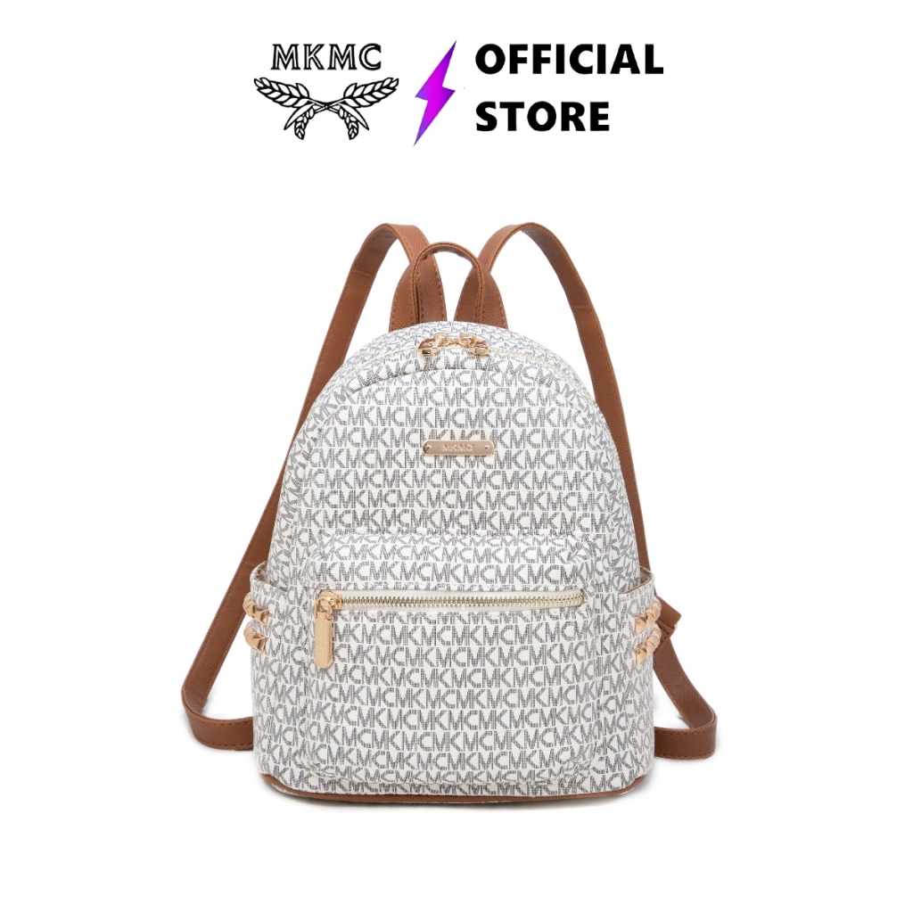 MKMC Tas Ransel Wanita Mini Backpack Fashion Tas Punggung ziper Gendong Kulit Motif Ransel Remaja Sekolah Casual Multifungsi Aesthetic Travel Bag Bahu Make up Tas Punggung Terbaru COD