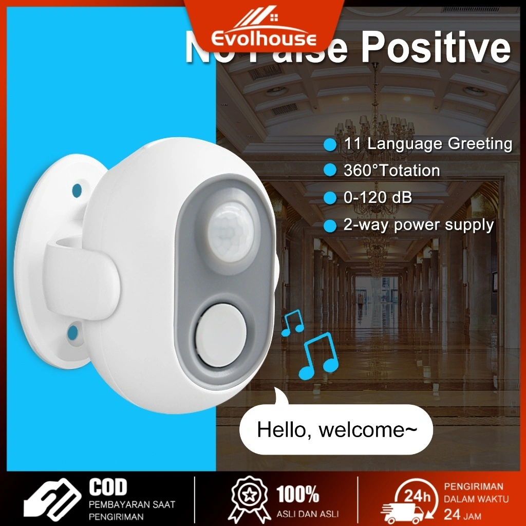 Automatic Welcome Doorbell Alarm Bell Door Motion Sensor Home Shope Supermarket  Induction Alarm