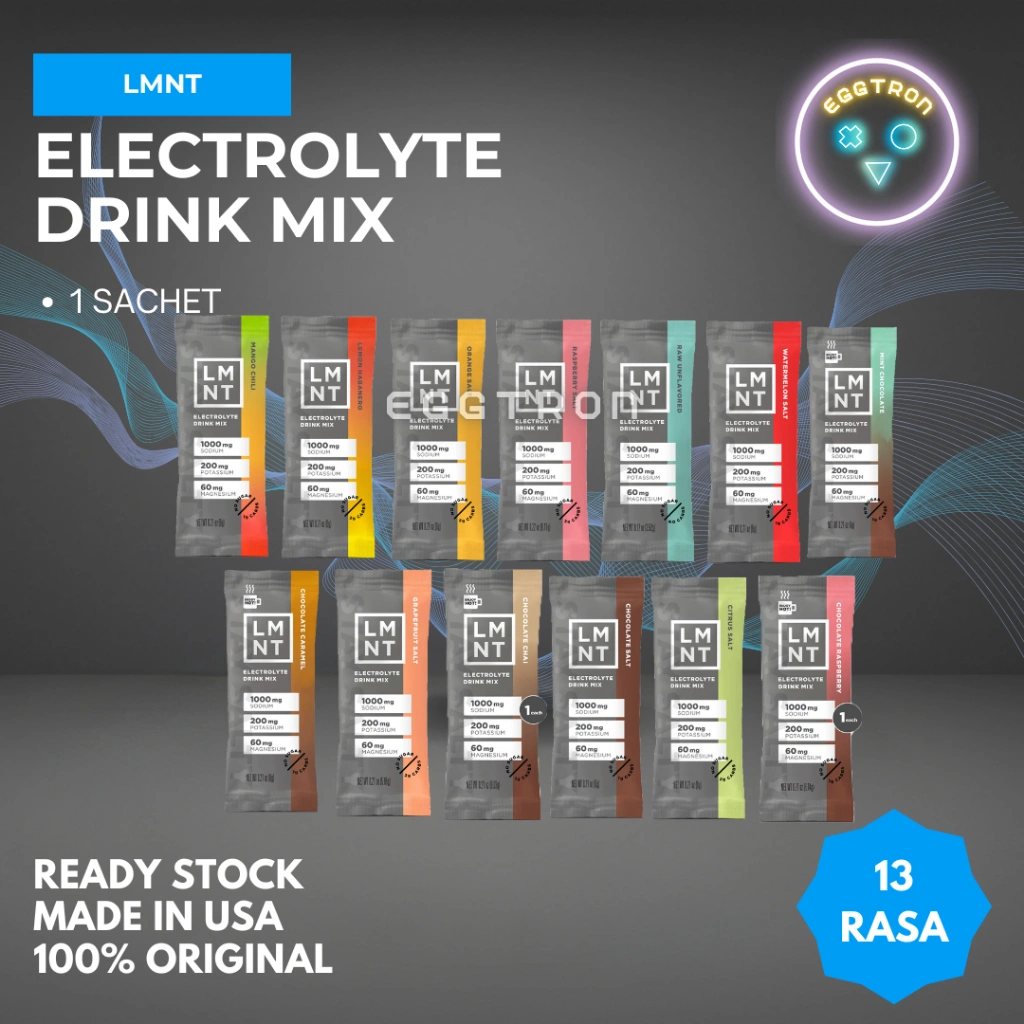 LMNT Electrolyte Powder zero sugar drink elektrolit electrolytes paleo keto fitness olahraga otot intermittent fasting sachet travel