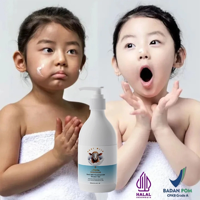 【BPOM】Pemutih badan permanen bpom Sabun pemutih badan permanen sabun susu kambing sabun mandi cair 300ML Goat milk body wash sabun mandi pemutih badan Pemutih permanen Singkirkan kulit kusam kering merinding Memutihkan melembabkan mencerahkan kulit