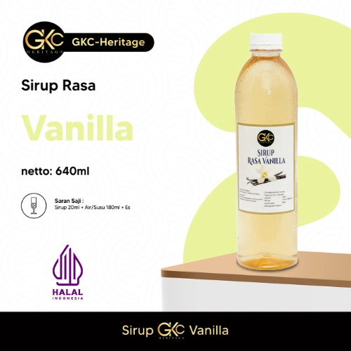 Sirup GKC / Sirup Booster Minuman (Rasa Vanilla) Bisa dijadikan Bahan Baku Minuman & Makan.