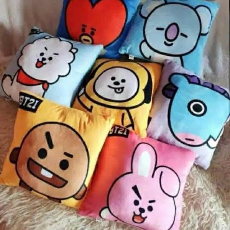 Bantal BT21/Bantal sofa/Bantal Kotak Print