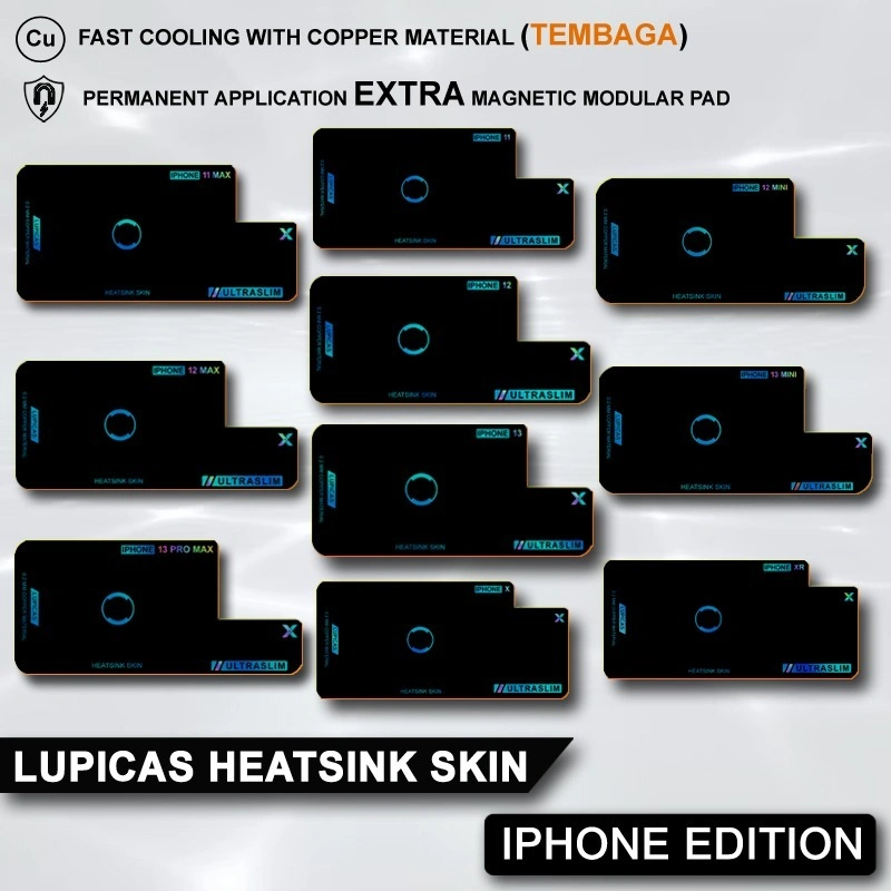 LUPICAS COOLING PAD HEATSINK SKIN TEMBAGA 0.2 MM PENDINGIN SMARTPHONE ULTRASLIM IPHONE  EDITION