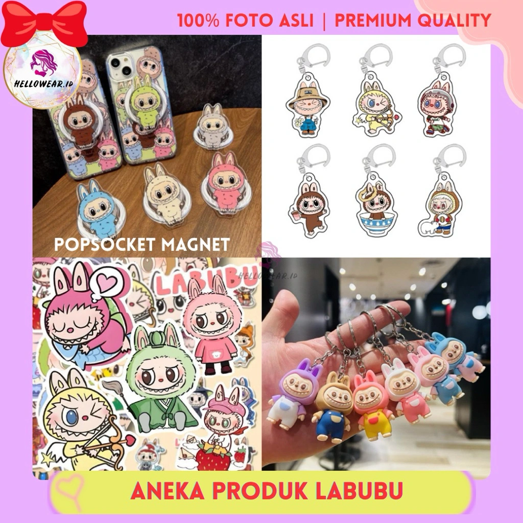 SERBA LABUBU POPSOCKET MAGNET SAFE MAGSAFE STICKER LABUBU GANCI LABUBU GANTUNGAN KUNCI KEYCHAIN