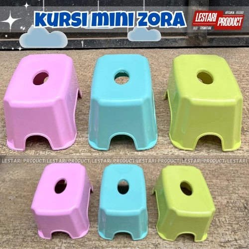 ( 6 PCS ) KURSI MINI ZORA KOTAK | KURSI ANAK | KURSI PENDEK | KURSI PLASTIK | KURSI MURAH | KURSI ANAK KECIL