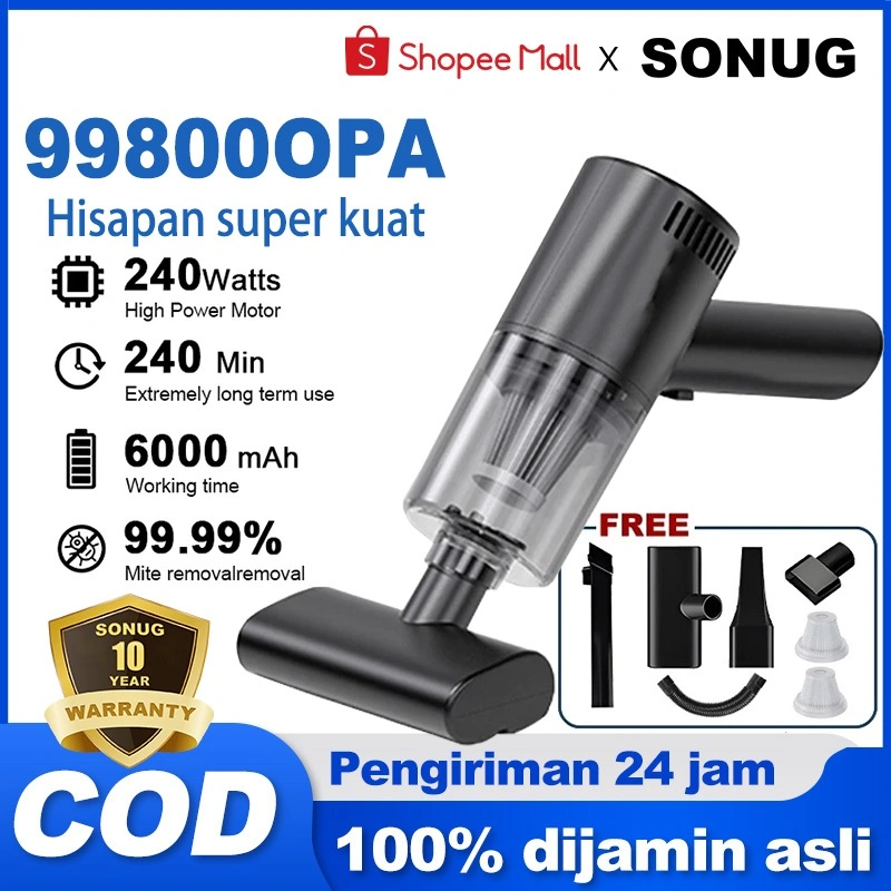 SONUG Penyedot Debu Portabel Penyedot Debu lima-Dalam-Satu 998000PA Penyedot Debu Kasur Penyedot Debu Nirkabel Multifungsi