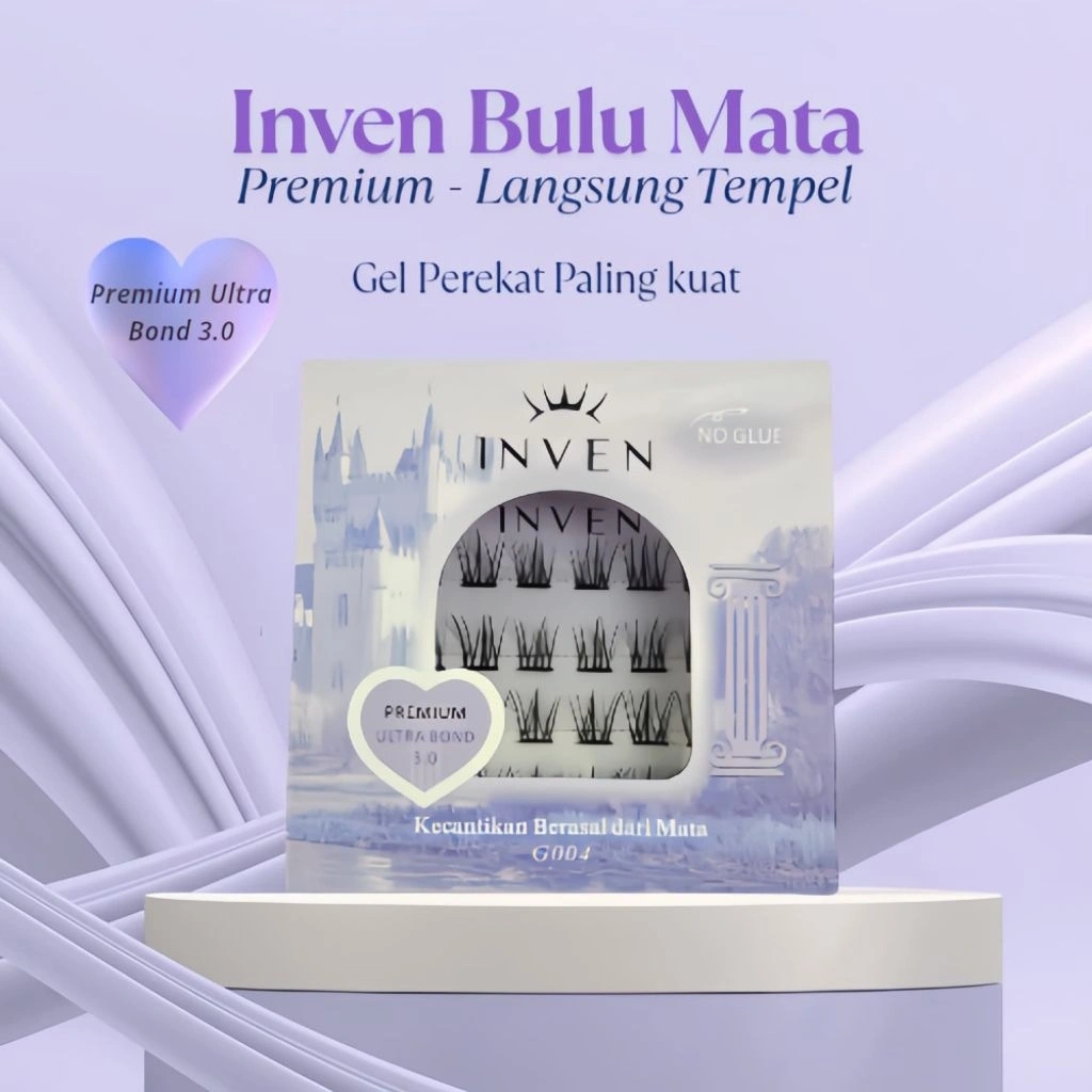 《LANGSUNG TEMPEL》Premium G004 TEBAL LENTIK PANJANG Bulu Mata Palsu Tanpa Lem Korean Look FREE PINSET / Tweezer hasil natural  Eyelash Box  Bulumata Extension
