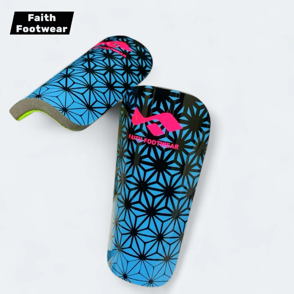 FAITH FOOTWEAR - Skin Deker Pelindung Kaki Tulang Kering | Shinguard Lakip Sepak Bola Futsal Terbaru Black Tosca