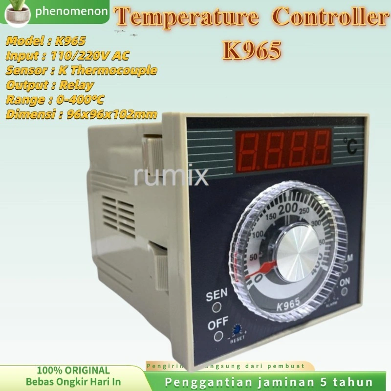 (COD/Gratis Ongkir) K965 Module Modul Digital Oven Deck Temperature Temperatur Suhu Controller Control Kontroller Kontroler Pengontrol Kontrol Thermo Termo Thermostat Termostat 220V AC 220VAC Mesin Bakery Baking Pemanggang Panggangan Roti Loyang