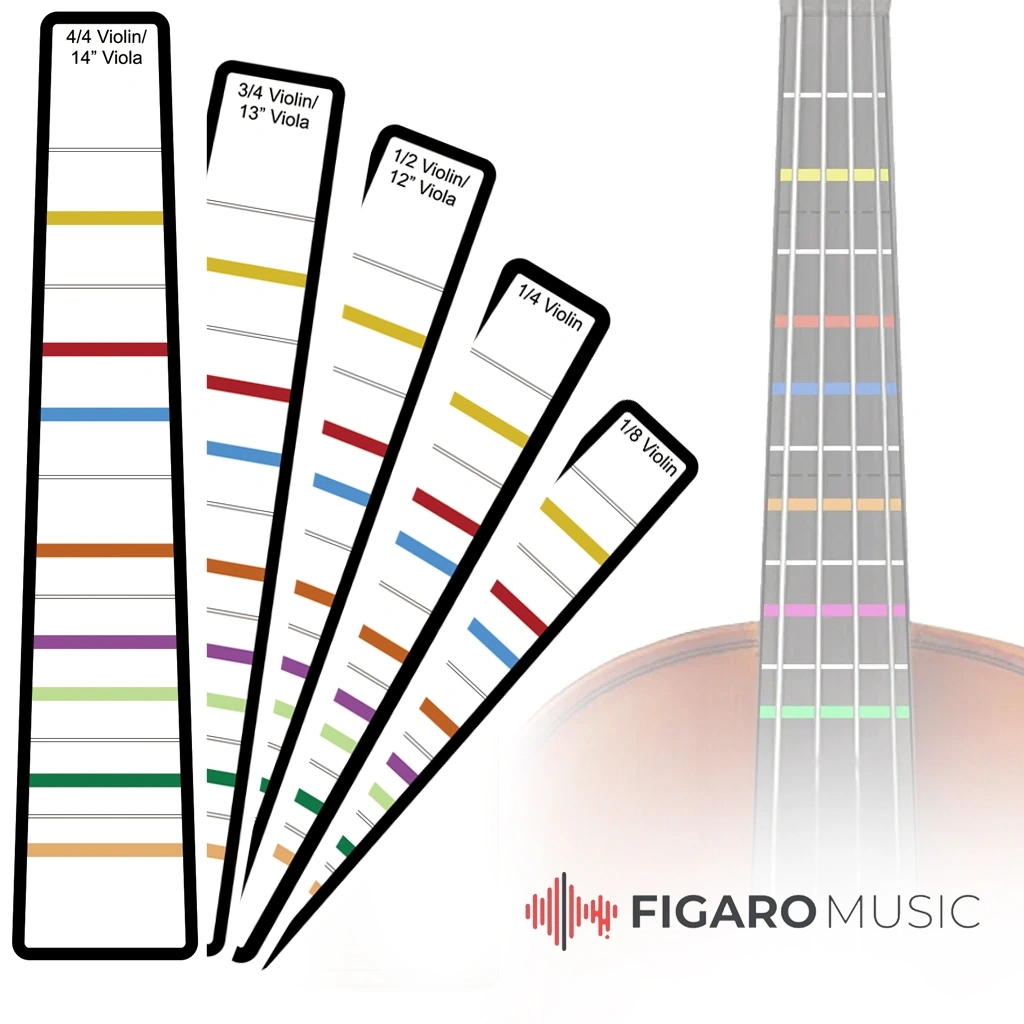 Sticker Fingerboard Biola, Violin /Viola Stiker Fingerboard Pitch Position No Glue Finger Position Sticker