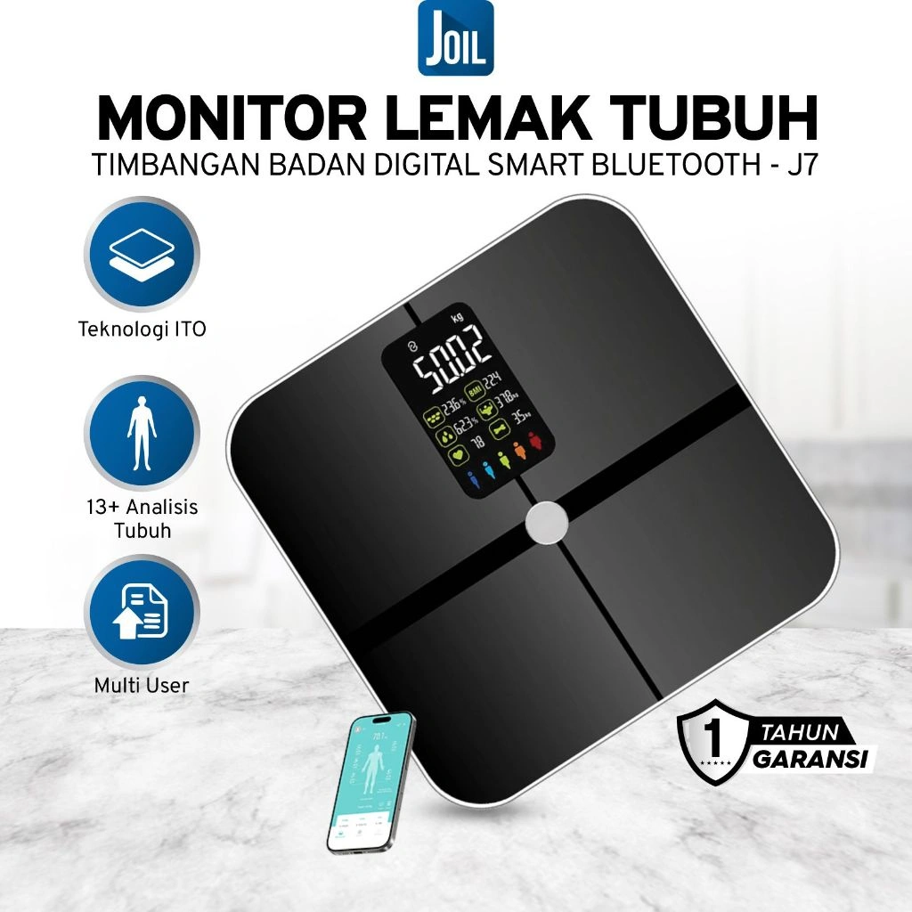Joil Timbangan Badan Digital Body Scale BMI via Smartphone J7