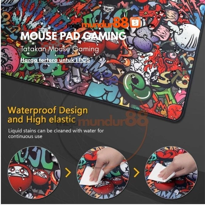 Mouse Pad Gaming Pad Desk Mat 300 x 250 MM Mousepad Non Slip Rubber