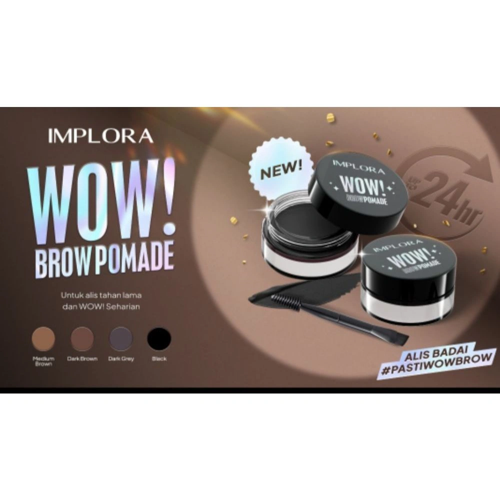 Implora Wow Brow Pomade Waterproof Tahan Lama