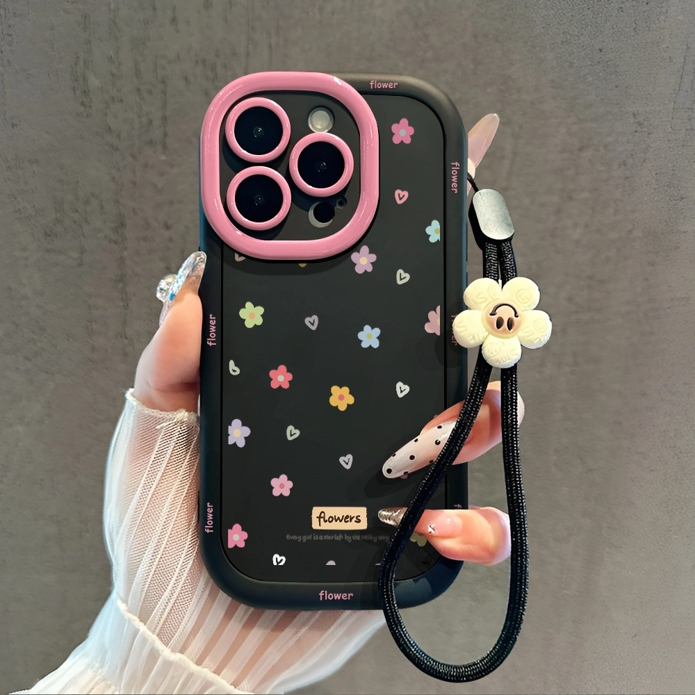 ABC CASE Moecase - Untuk iphone Softcase Casing Hp Silicone Terbaru Case iphone 11 13 14 15 plus 16 13 pro max 12 x xr xs ip max hp casing 7 8 plus TPU Aesthetic Premium Anti jatuh Flower unik W000553